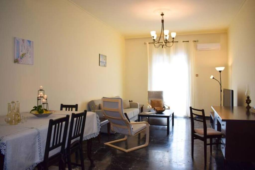 Marble Cool 2-Bedroom Down Town Yard House Kíssamos Dış mekan fotoğraf
